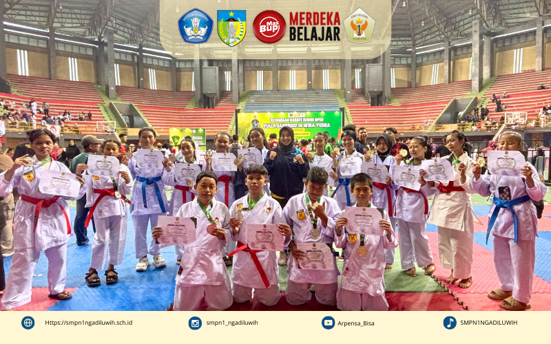 Siswa SMP Negeri 1 Ngadiluwih Raih Prestasi di Kejuaraan Karate Kediri Open Piala DANBRIGIF 16 Wira Yudha